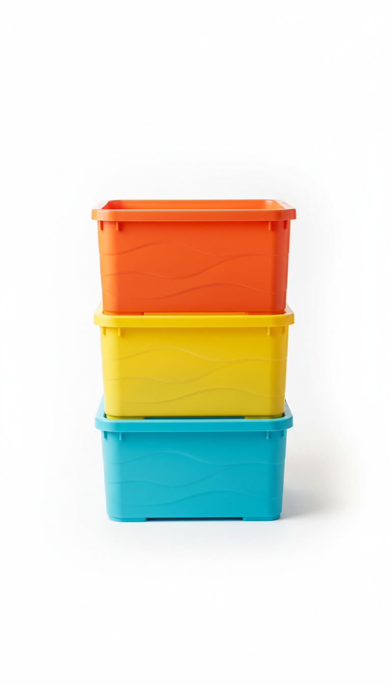 Cajas apilables Azul Aqua