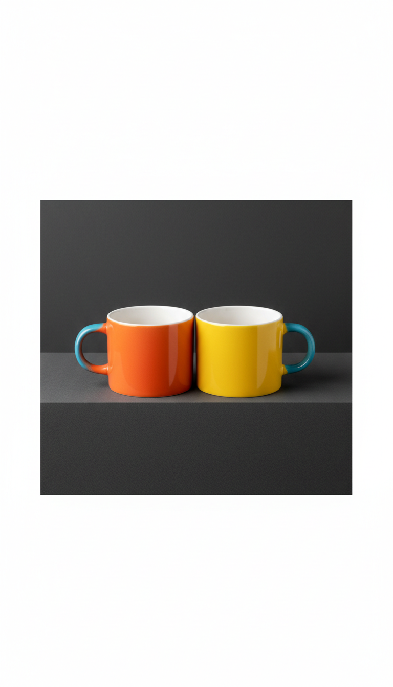 Set de tazas cerámicas Amarillo Solar