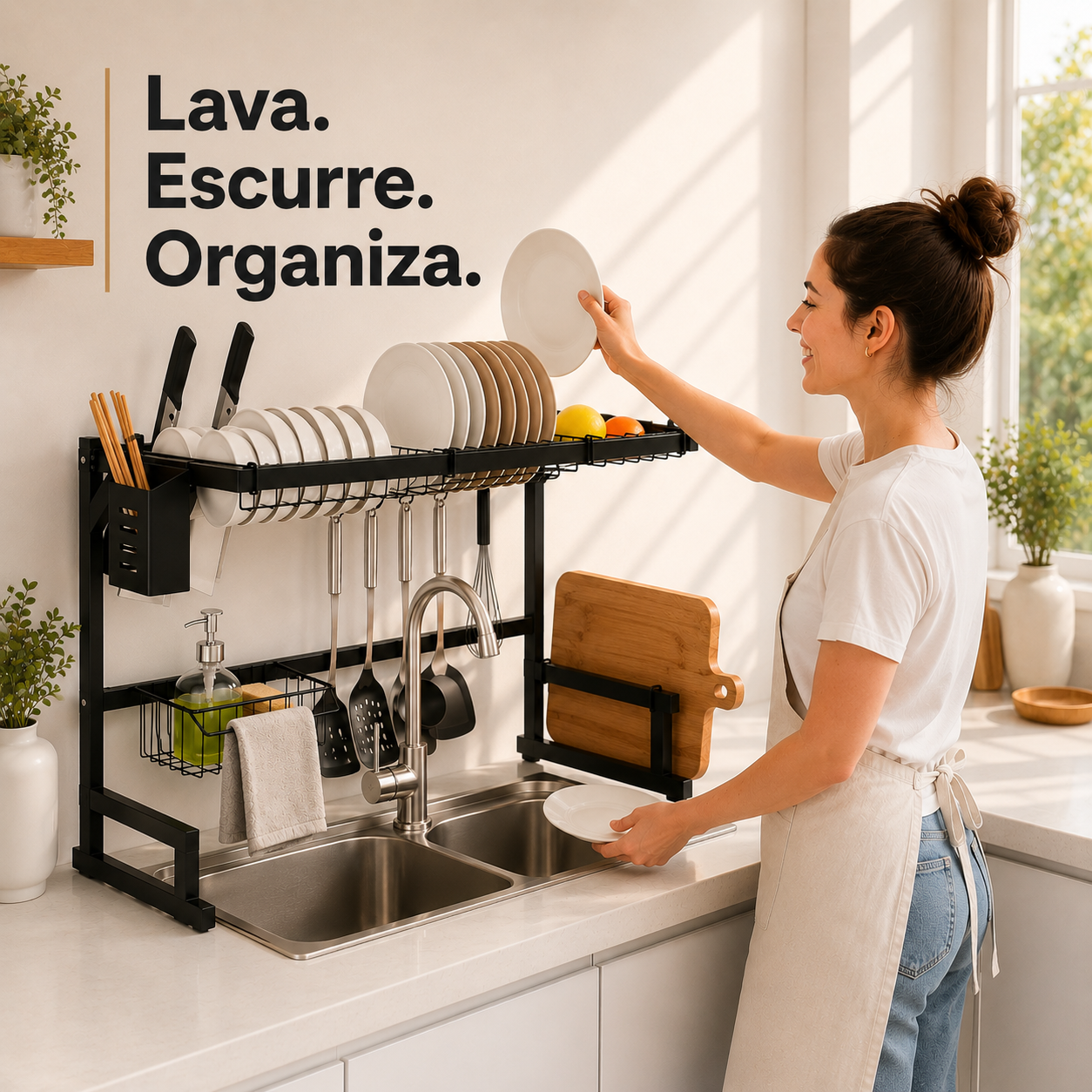 Escurridor de Platos Sobre Bacha - Organizador de Cocina