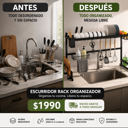 Escurridor de Platos Sobre Bacha - Organizador de Cocina